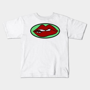 Space Babe | Biting Lip Kids T-Shirt